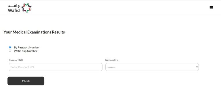 Gamca Wafid Status Search page